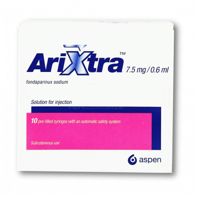 ARIXTRA 7.5 MG / 0.6 ML ( FONDAPARINUX SODIUM ) 10 SUBCUTANEOUS PREFILLED SYRINGES